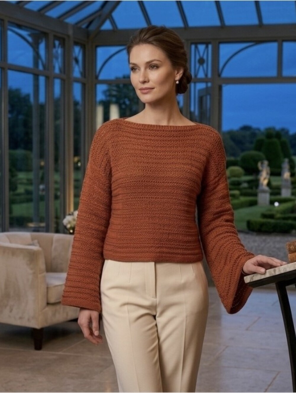 Dont Ask Why Crop Sweater OS One Size Fit Most Oversized Knit Crochet Blouse Top